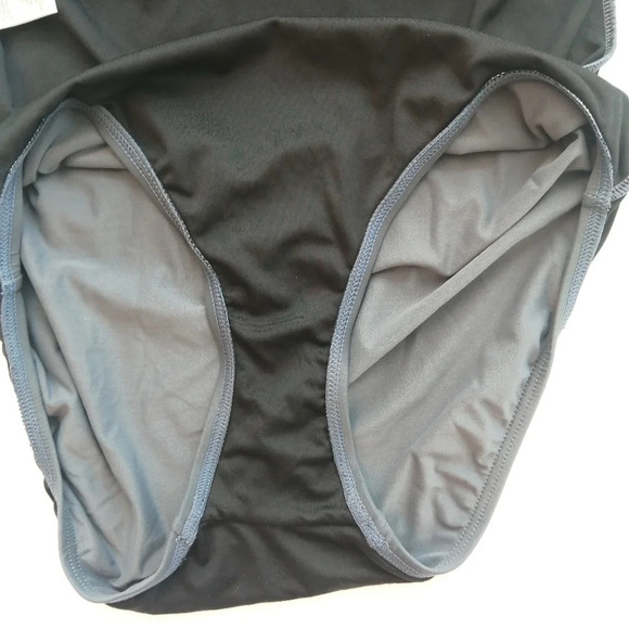 Michael Kors Off the Shoulder Ruffle One Piece Gray Bathing Swim Suit 8 - Picture 13 of 16